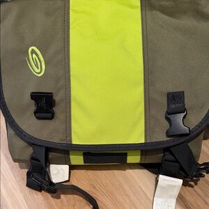Timbuk2 Khaki and Bright Yellow Messenger Bag